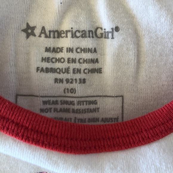 Girls size 10 American Girl “Peace Love Joy” pajamas - Picture 4 of 5